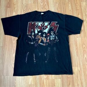 KISS Canadian Tour T-Shirt XL Black 2009 SEE MEASUREMENTS